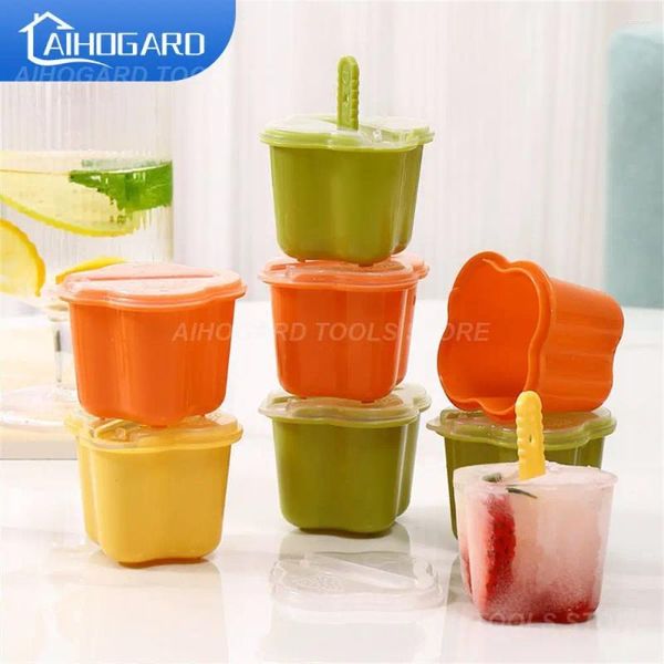 Moldes de cozimento molde de pastelaria 5 cm de verão Ferramentas caseiras Acessórios criativos de cozinha criativa Popsicle Green/amarelo/laranja DIY DIY