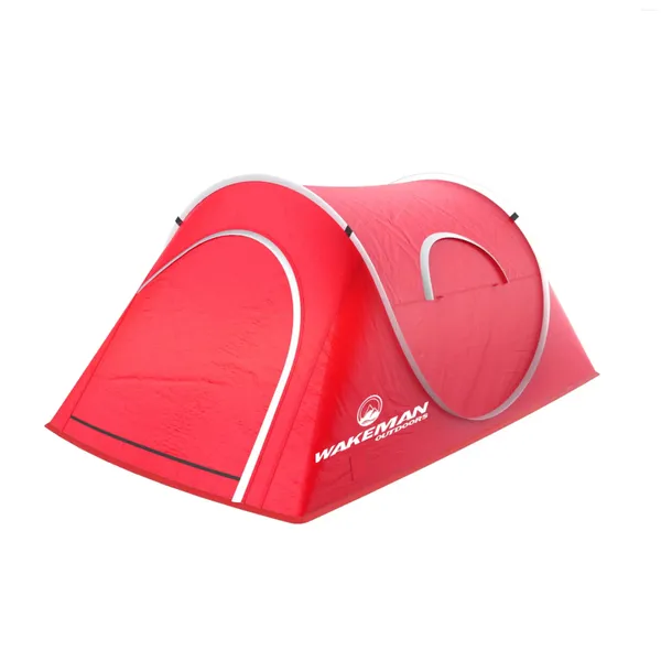 Tende e rifugi all'aperto di 2 persone su una tenda su una borsa di trasporto della porta a strati rossa