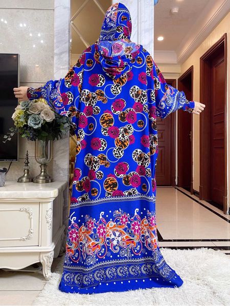 Ethnische Kleidung neuer Ramadan Khimar Muslim Zwei Hut Abaya Dubai Türkei Islam Gebet Kleidung Lose Batslve Kleider für Frauen Baumwolle Kaftan Robe T240510