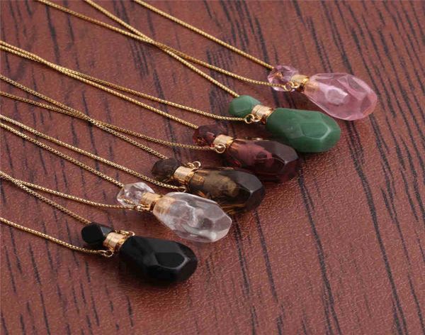 AMTETHISTES ROSA NATURAL Quartz Tiger Eye Stone Pedraneira Pingente de pendente de ouro Cristal de ouro