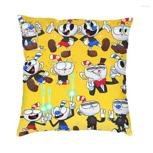 Подушка видеоигры Cuphead Case 40x40см диван мультфильм северная крышка мягкая наволочка