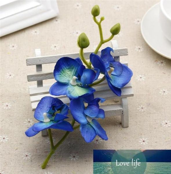 10pcslot Silk Künstliche Orchideenstrauß für Home Wedding Party Dekoration Supplies Orchis -Pflanzen DIY Blue White5408689