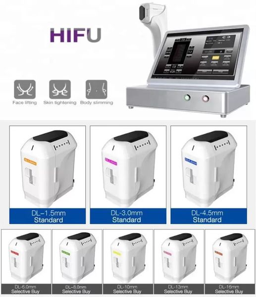 Zubehör Teile 3D Hifu -Tochtergesellschaften 10000 Schüsse Hifu -Patronen -Gesichtshebekörperform Waffen einmal drücken Sie 11 Linien pro Hifu -Pattr.