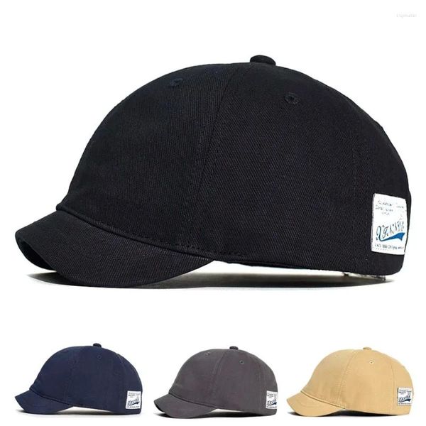 Ballkappen Kurzkrempe Baumwolle Baseball Mütze Männer Frauen lässig Vintage Dad Hut Verstellbarer Trucker -Stil Low -Profil Nylon -Verschluss Band