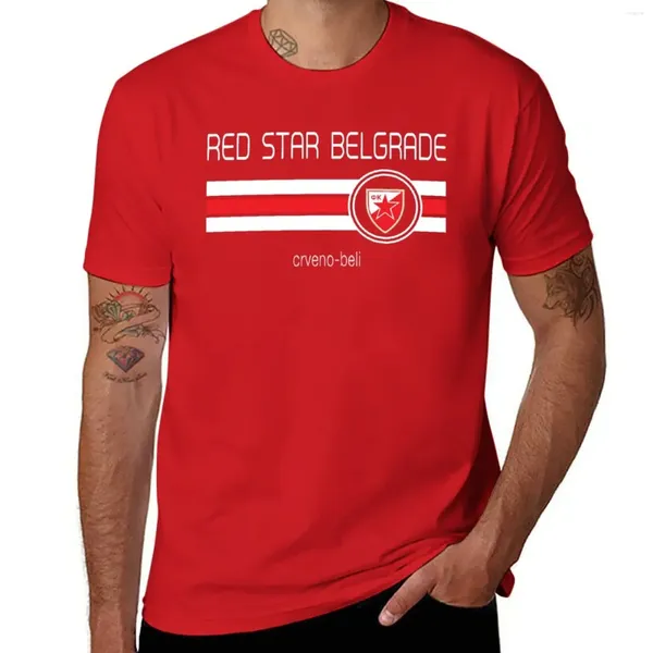 Herren -Tanktops Super Liga - Red Star Belgrad (zu Hause rot) T -Shirt Sommerkleidung Schwergewichte Tier Prinfor Jungen einfache schwarze T -Shirts Männer Männer