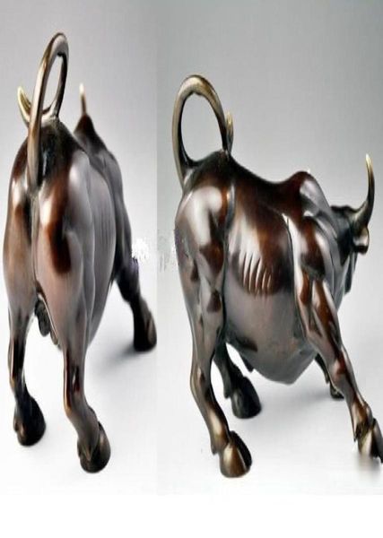 Big Wall Street Bronze Fierce Bull Ox Statue 13 см 512 дюймов1401288