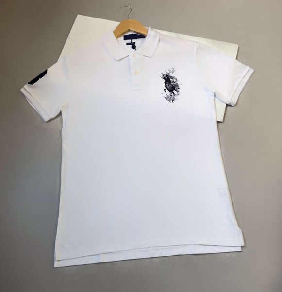 Designer Tops Polo Mens Paul Tshirts Big Horse America Rl Remoidery Womens Lettera 3 T-shirt Polos Polos di alta qualità Estate 46IO