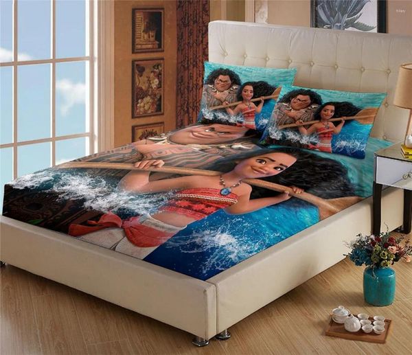 Bettwäsche -Sets Druckmikrofaser -Set mit Kissenbezug 75x50 cm Anime -Bett für Kinder und Mädchen Schlafzimmer Dekoration