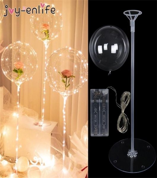 70cm LED Light Balloon Stand Birthday Balloons Clear Balloons Globos Stand Stand Baby Shower Wedding Party Decorações Ballon Y06229578425