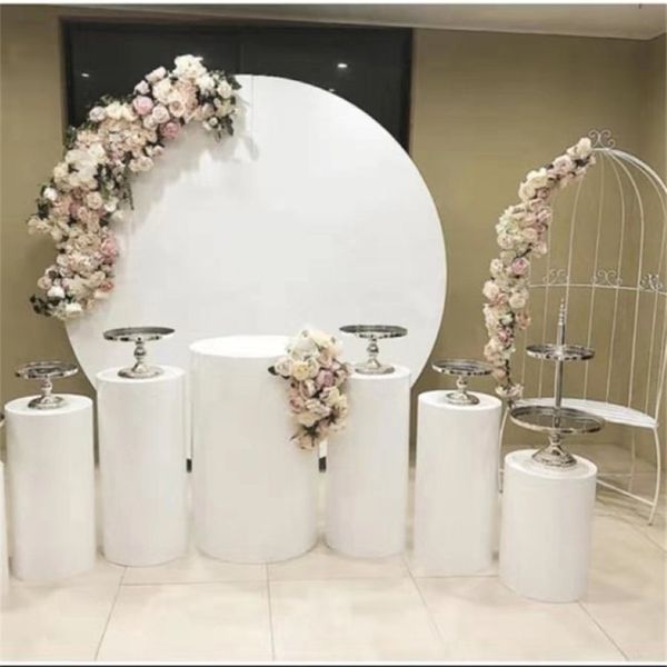 Cerchi di ferro Grand Event Stand for Birthday Baby Shower Large Arches Decorazioni rotonde per torta rotonda per accogliente Stage Wedding Decora 2133