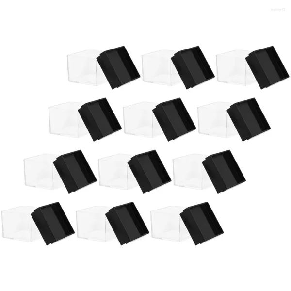Bins de armazenamento de embrulho de presente 12 PCs com tampas de tampas de caixa mineral caixa quadrada