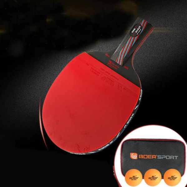 Competizione di alto livello 98 Sistema WRB su nanoscale in carbonio Tavolo da tennis Raccolto pipistrello Light Short Hand Short Short Ping Pong Paddle Racket T202106140