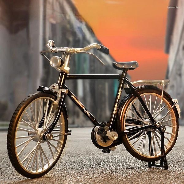 Dekorative Figuren 1:10 Metallsimulation altmodischer Retro-Retro-Retro-Barfahrrad-Legierungsmodell Klassische nostalgische Männer- und Frauenspielzeuge