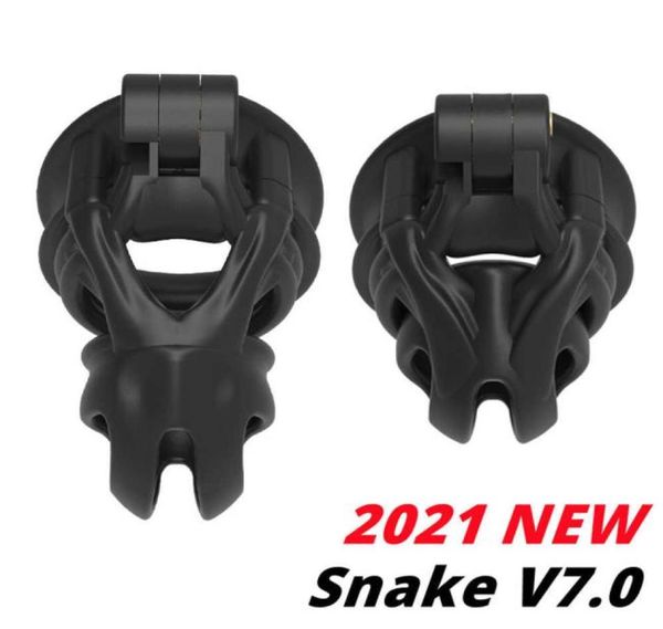 Массажные предметы New Mamba V7 3D Evo Cage Устройство мужского устройства с двойным аркзом кольцо пенис кольцо кобра петухой рукав лент взрослые сексуальные игрушки для Men8156054