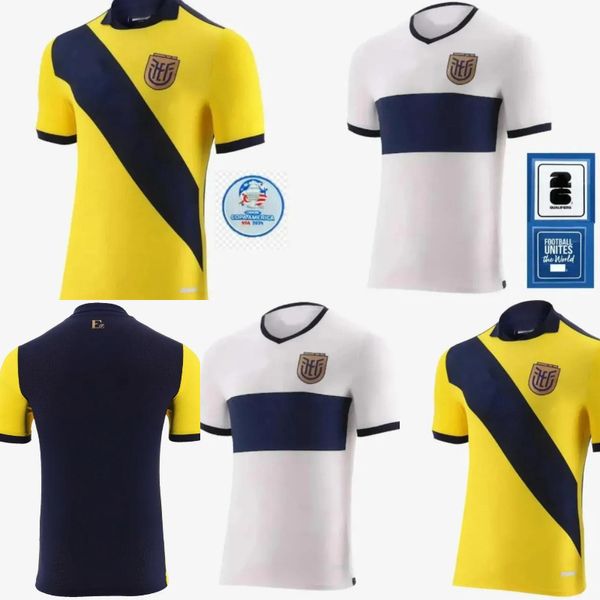 2024 25 Maglie da calcio Ecuador 24 25 Ecuadors Valemncia Martinez Hincapie D. Palacios M. Caicedo a casa 3a camicie fotball Copa America Tracksuit Maillot Foot