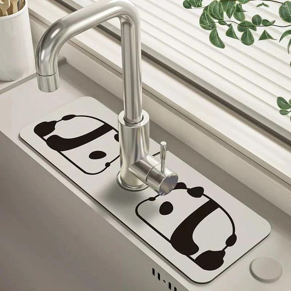 Teppichs Haushalt Küche Wasserhahn Matte Weiches Diatomitmaterial Absorptes Badezimmerventilator Duster kompatibel mit maschinenwaschbarem Vakuum
