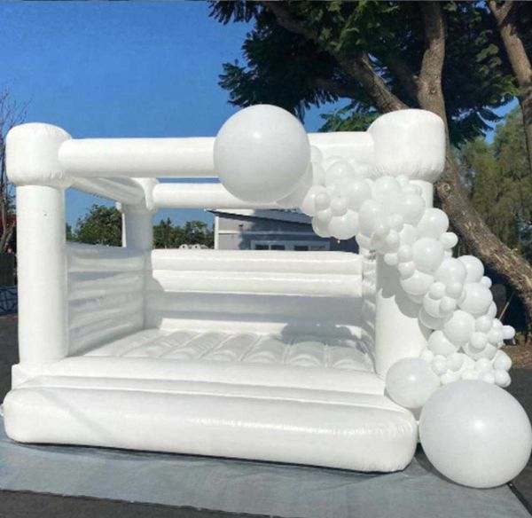 4x4m 13 pés de salto inflável salto salto branco castelo saltador castelo jumper com soprador para eventos de casamento adultos de festa e brinquedos infantis