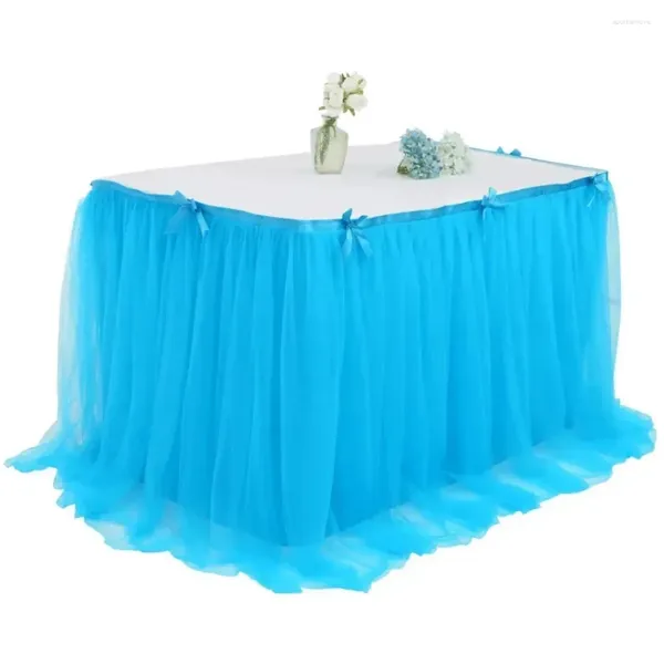 Tavolo tavolo in rete rughe cover per la decorazione per matrimoni per gonna da festa tutu