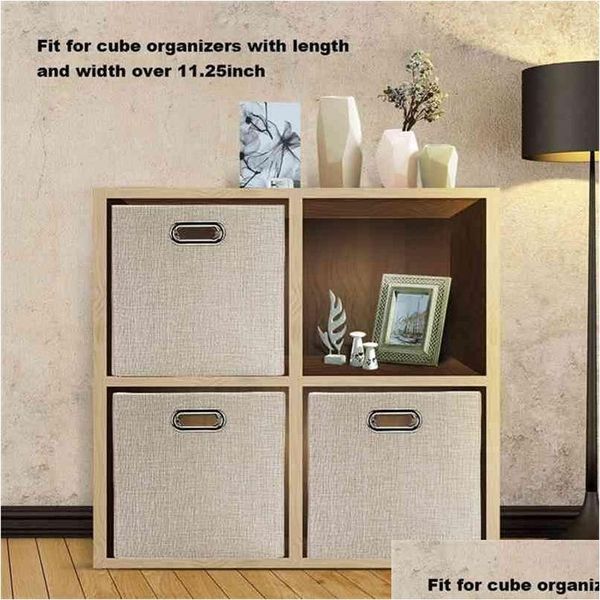 Caixas de armazenamento Bins Cubo Cube Dobring Fablet Basket Closet Organizador Roupas Home Office Shelf Organizadores para Kids Toys Organizador 2109 DHGRW