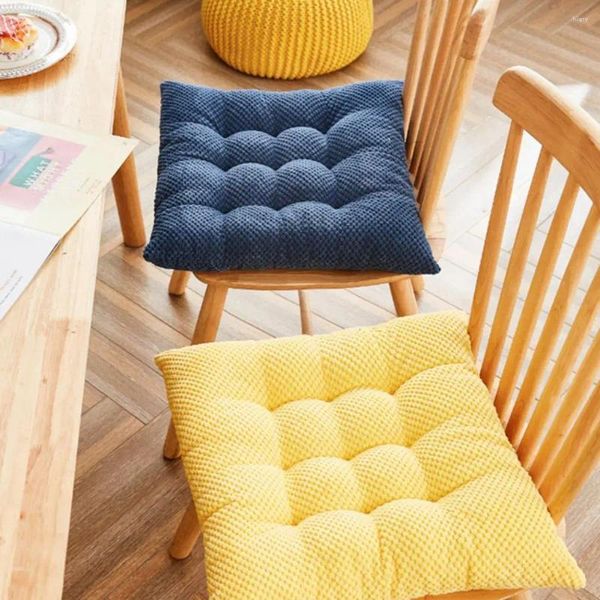 Travesseiro cadeira de assento almofada não deformável tocando macio respirável abacaxi lã de lã de cor sólida lixando suprimentos domésticos