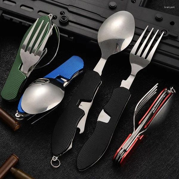 Forks porks portáteis de talheres de várias ferramentas portáteis multitool utensílios de utensílios de utensílios de abridor Spork Fork Forknic Picnic Spoon Knife