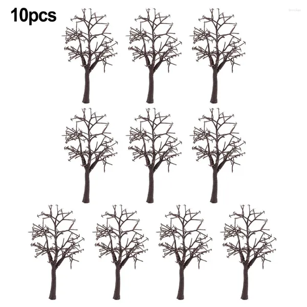 Decorazioni da giardino 10pcs 12 cm Paesaggio paesaggio Modella nuda tronco simulazione decorazione pianta decorazione del treno edificio alberi parco layout