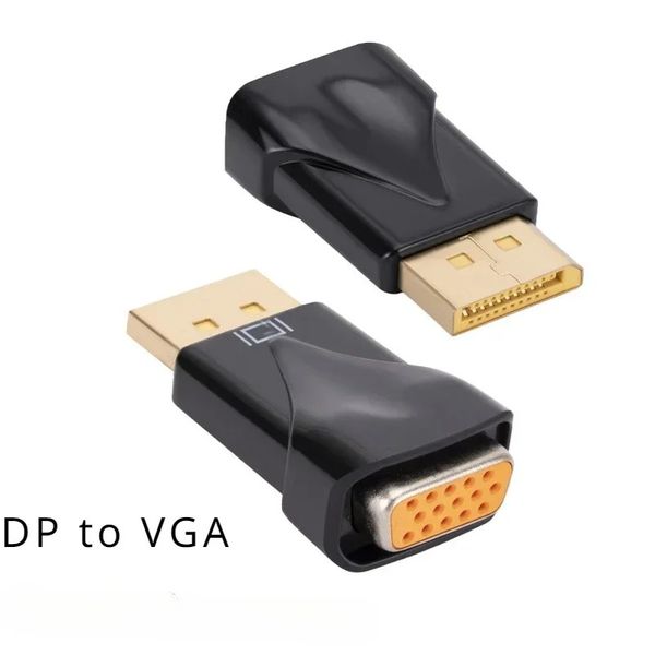 1080p DP a VGA Converter Adapter DisplayPort Display Porta Maschio a VGA Convertitore femmina per PC Proiettore DVD TV Laptop Monitor