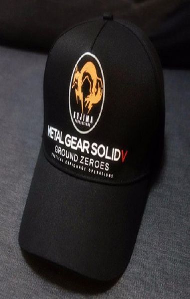 Metal Gear Solid V 5 Ground Zeroes MGS5 Fox Logo Kapağı Koleksiyon Şapkası Ayarlanabilir Snapback Beyzbol Kapağı Siyah Color4326479