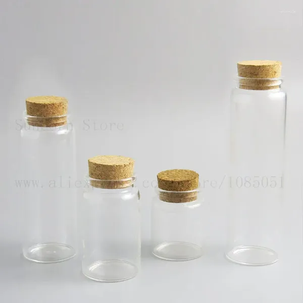 Aufbewahrung Flaschen Großes leeres transparentes Flaschenglas mit Kork Stopper klarer Glasbehälter für Laborschule 150 ml 400 ml 800 ml