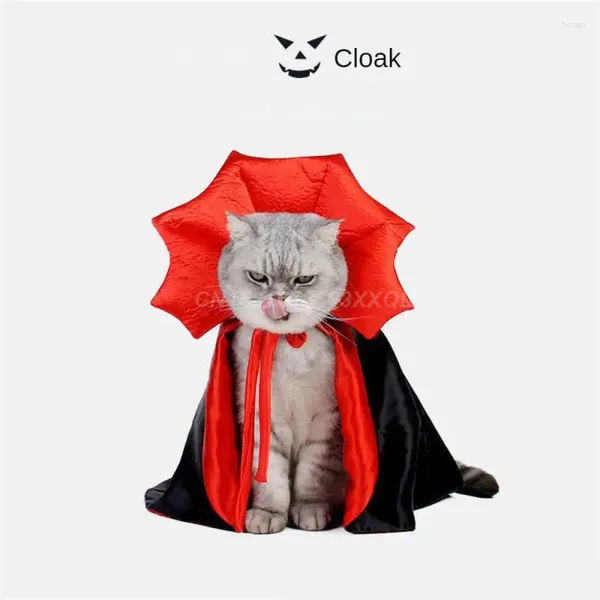 Costumi di gatto Halloween Dog Abbigliamento Abbigliamento per compagni Vampile Cape Cappello Essenziale