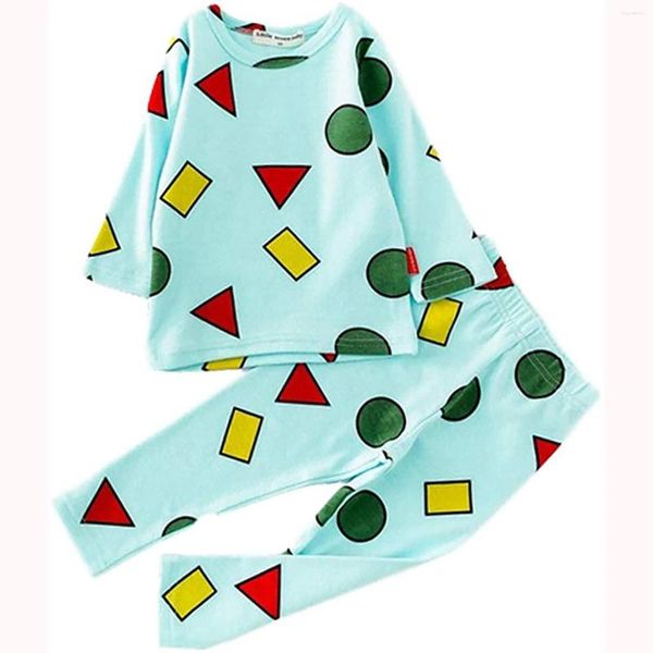 Roupas conjuntos de roupas calças infantis tops infantil desenho animado bebê pijamas imprimindo roupas de sono meninos