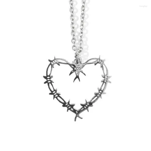 Colares pendentes Gothic Fashion Selk Screen Heart Colar Colar