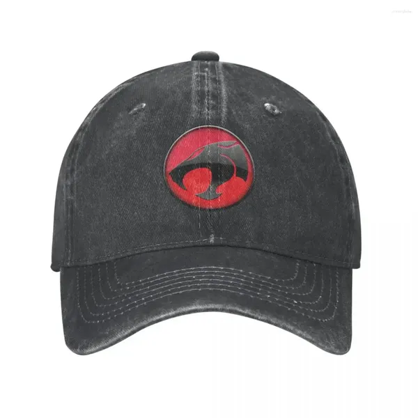 Ballkappen gewaschen Denim Thundercats Logo Baseball Cap Unisex Frühling Herbst Snapback Hut gegen Himan Cheetara 80er Retro Casquette