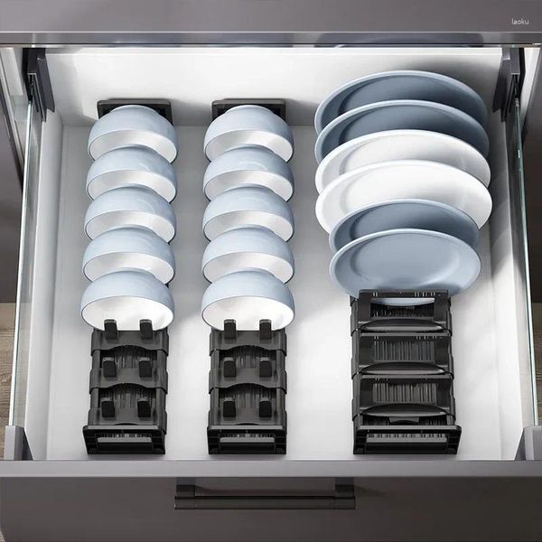Кухня для хранения столовые аксессуары для посуды полки ящики пластинки Кронштейн Пространство Алюминиевое регулируемое шкаф