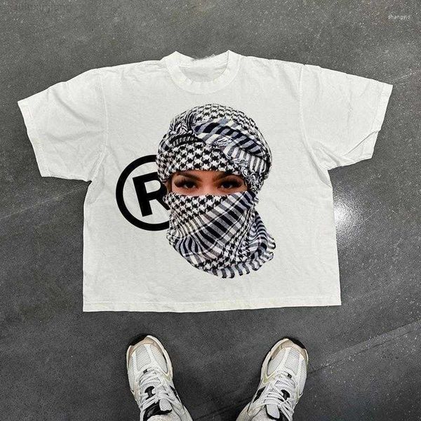 Erkek T gömlek hip hop tişört pamuk vintage karakter grafik baskı punk y2k kıyafetler üstleri gotik rahat gevşek unisex sokak giysisi üst tee