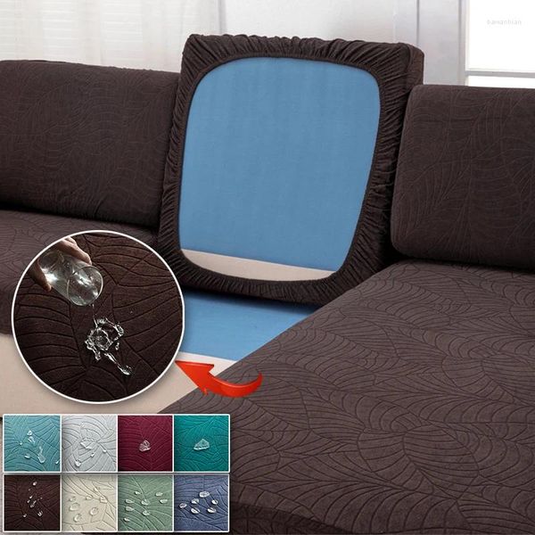 Tampa de cadeira Tampa de almofada à prova d'água para sala de estar elástica Jacquard Sofá Pattern Couch Couch Protector Seat
