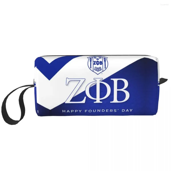 Bolsas de armazenamento Moda Zeta Phi Beta Greek Letter 1920 Bolsa de higiene pessoal para mulheres ZOB Kit de beleza de beleza de maquiagem