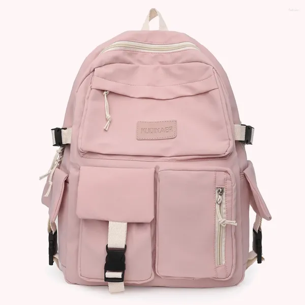 Schulbeutel Preppy Stil großer Kapazität Rucksackkontrast Farbe Frauen lässige Handtaschen Daily Leisure College Rucksack