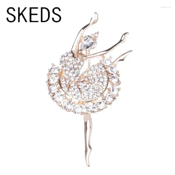 SCACCHE SKEDS SCHETTISIME BALLET DACER Crystal Pins for Women Girls Elegant Party Wedding Dress Wedding Dispone