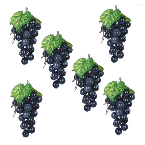 Украшение вечеринки 6 шт. Искусственная группа винограда фруктов