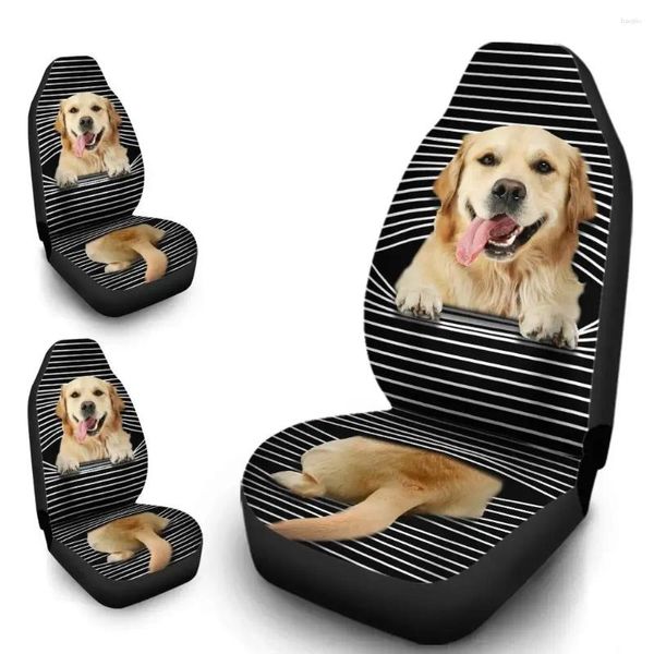 Capas de assento de carro Funny Golden Retriever Acessórios Presentes Idéia para amantes de cães A capa universal universal