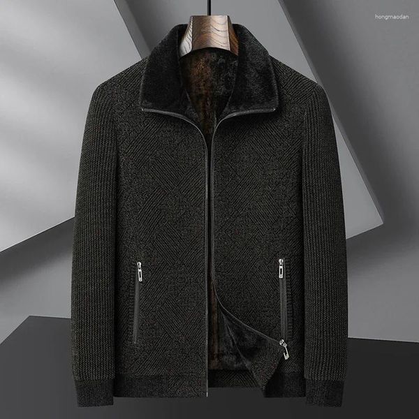 Jackets masculinos 2024 Big Size Winter Coat Men Plus Fat Chenille Fleece Brother Lapela Warm Fashion Cottonded