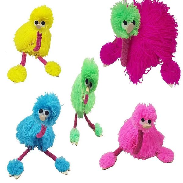 36cm/14 inç oyuncak suppets hayvan kuklası el kuklaları oyuncaklar peluş devekuşu marionette bebek 5 renk fy8702 0511
