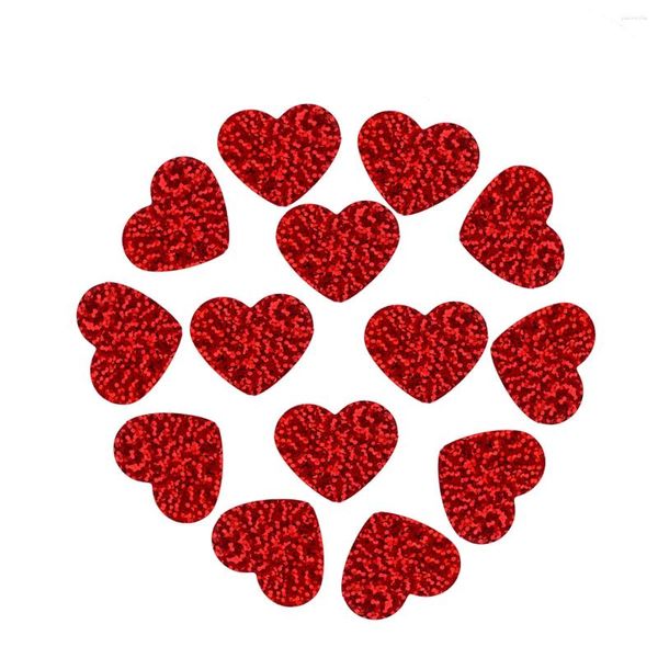 Parti Dekorasyonu 200pcs Glitter Hearts masa dekorasyonları düğün dekor için hediye 30mm (kırmızı)