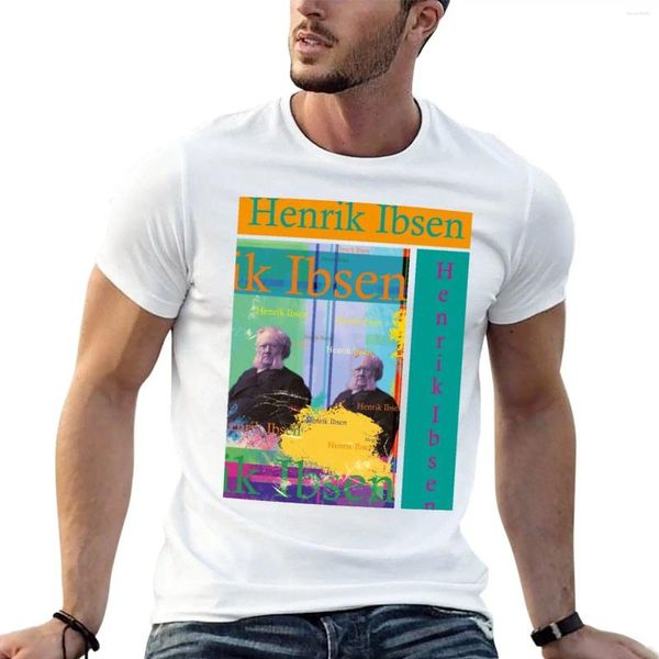 Tanques masculinos Tops Retrato retro nostálgico do escritor e poeta norueguês Henrik Ibsen T-shirt Roupos de Roupas Hippie Men Clothing