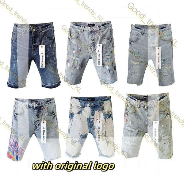 Herren Shorts Casual Men Jeans Motorrad Lila Jeans Shorts Designer Shorts gerade Short Denim Pant Women Distressed Ripped Biker Blue Jean Shorts Slim Fit 808