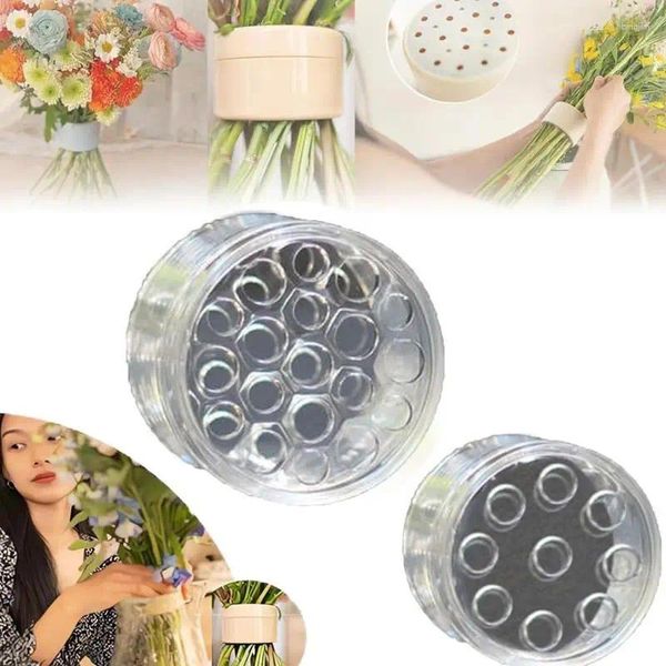 Vasos ikebana haste holder diy floral acessório vaso de flor ring spiral clear spiral stand for wedding home