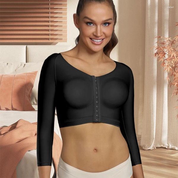 Frauen Shaper Firma Shaper Bra Frauen Brust Augmentation nach Op Langarm Upper Arm Schlampe Shapewear Tops Faja