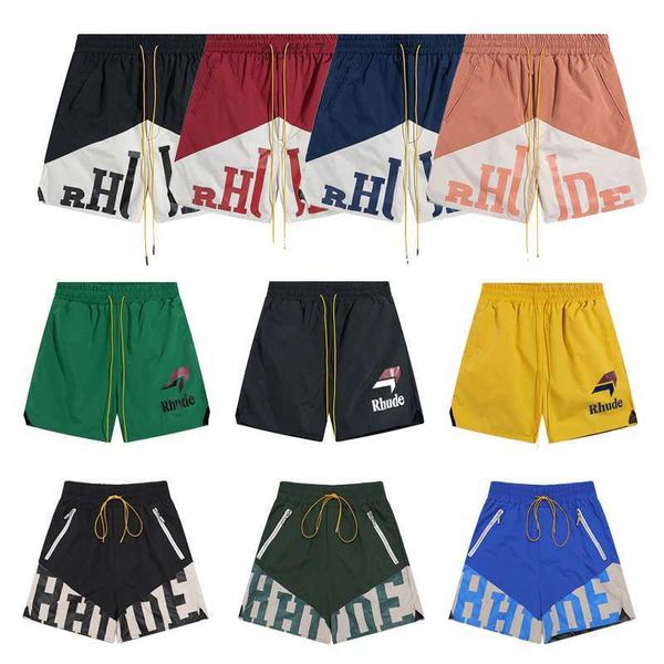 Rhude Shorts Herren Designer kurzer kürzerer hawaiianischer Strandhose atmungsaktuelle Modesportfree Versandmänner Teen Frauen Baggy Shortc 7356 7356