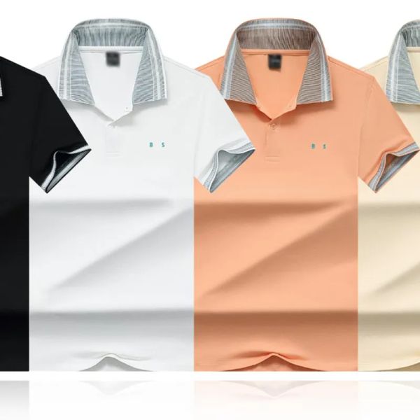 2024 Herren Polo-Shirt Designer Brief Print Lapel Mode Kurzärmeled Polo Shirt Sommer Rippenkragen Business Gentleman passen alle passen lässigen T-Shirt M-3xl